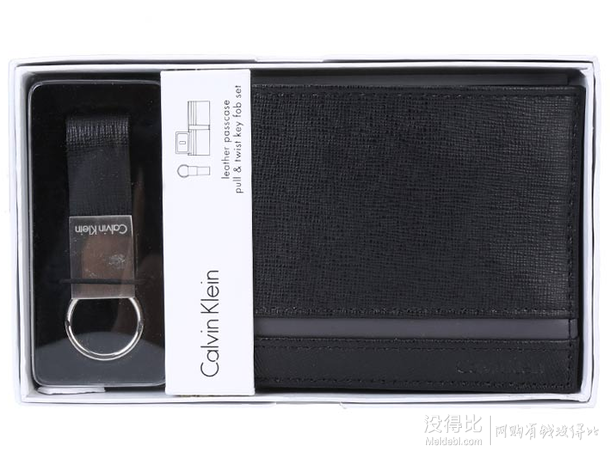 Calvin Klein/CK 卡文克莱 短款钱包 钥匙扣礼盒装   99.5元（199元，买2免1）