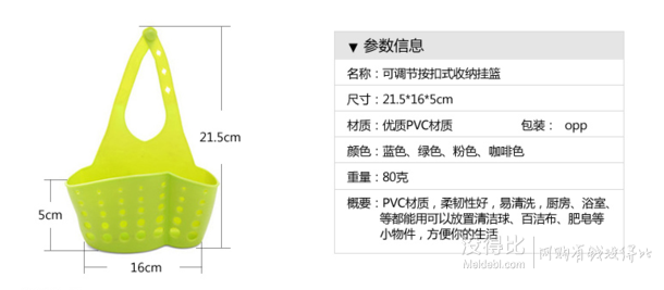 江浙沪皖包邮！一卫 收纳挂篮  1元