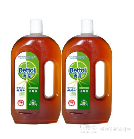 Dettol 滴露 消毒液1.15L*2(双瓶装)  39.5元包邮（79元，可满200减100）