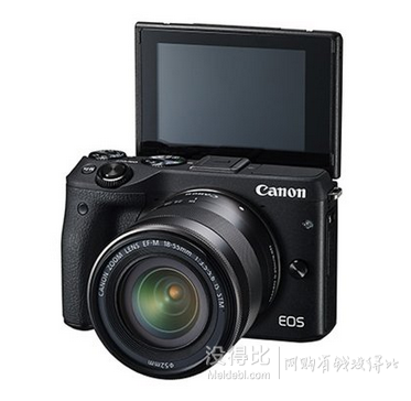 双12预告：Canon 佳能 EOS M3 便携无反套机 (EF-M 18-55mm f/3.5-5.6 IS STM镜头) 2799包邮送卡包