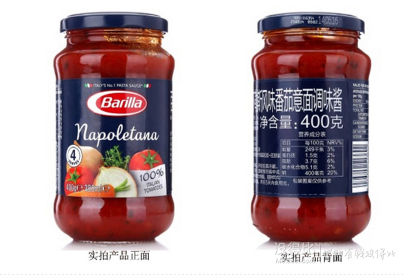 华南站：BARILLA百味来那不勒斯意大利面调味酱400g