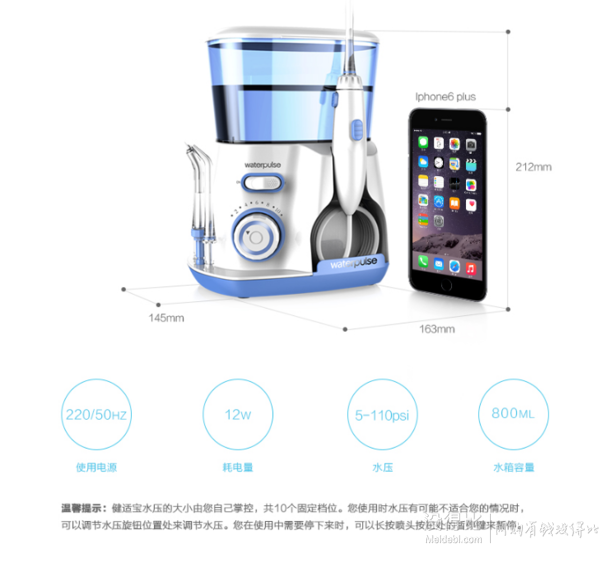 Waterpulse 健适宝 V300 优越型冲牙器  129元包邮