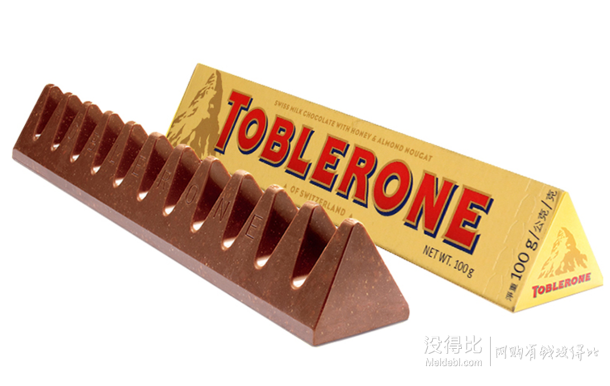 双重优惠！TOBLERONE 瑞士三角 多口味巧克力 100g 折7元（18.9元，满减+用券）