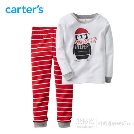 Carter's 条纹企鹅居家服2件套装  59元