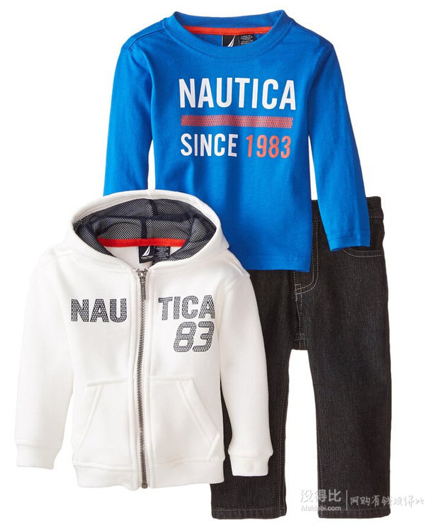 直邮到手119元起！Nautica 诺帝卡 男宝宝 童装三件套