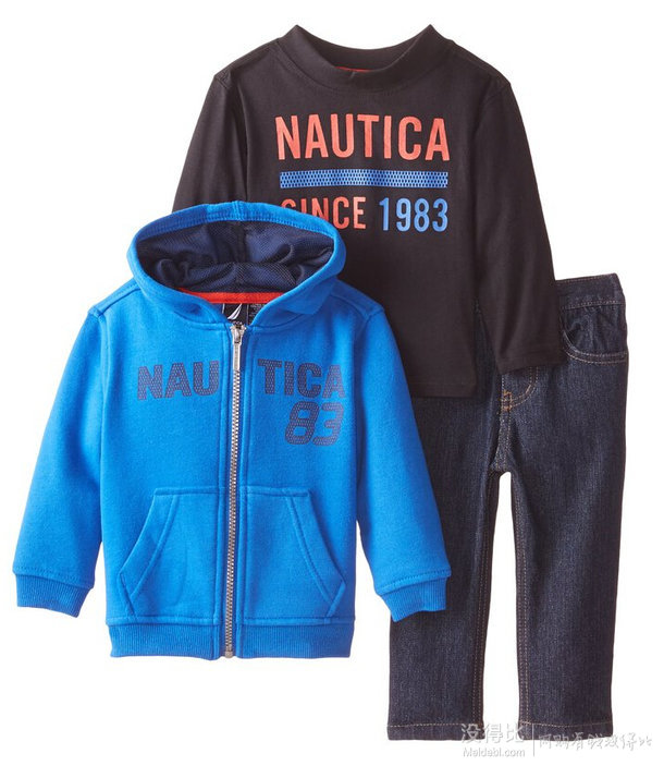 直邮到手119元起！Nautica 诺帝卡 男宝宝 童装三件套