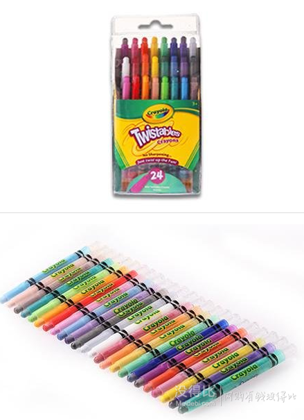 Crayola 绘儿乐 24色迷你装可拧转蜡笔 52-9724   29.5元（59元，3件5折）