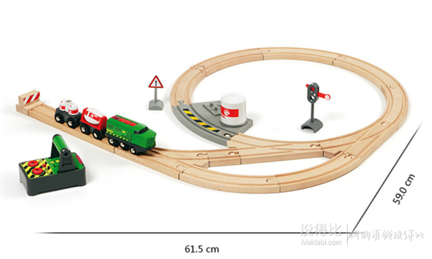 瑞典品牌 BRIO 火车系列 33517 遥控火车轨道套装 299.5元包邮