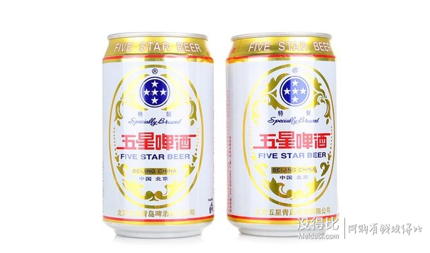 TSINGTAO 青岛啤酒 五星清爽 11度 (330ml*24听)     折32.6元（49元，买二送一）