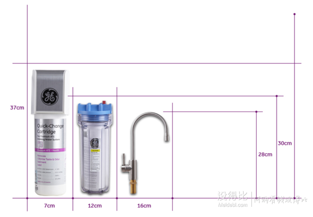 某东独家：GE Premium ATS净水器家用厨房高端过滤直饮+凑单 904.75元包邮（999，3件88折）