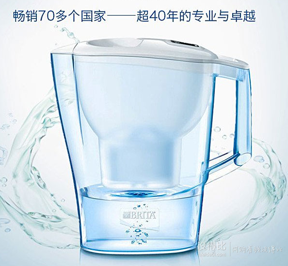 BRITA 碧然德 MARELLA系列 XL号 白色 滤水壶 75元包邮（149元，满199-100）