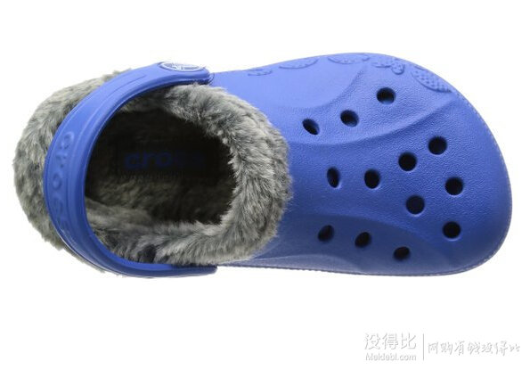 凑单！Crocs卡洛驰Baya Heathered Lined Clog儿童毛衬里洞洞鞋