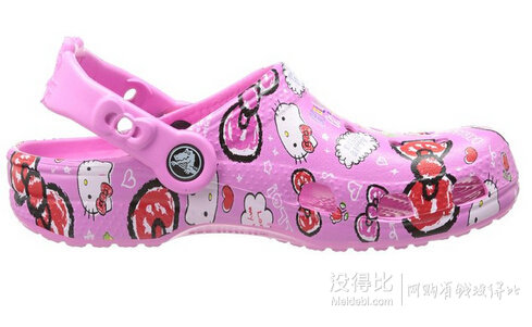 限码！crocs 卡洛驰 Hello Kitty女童洞洞鞋