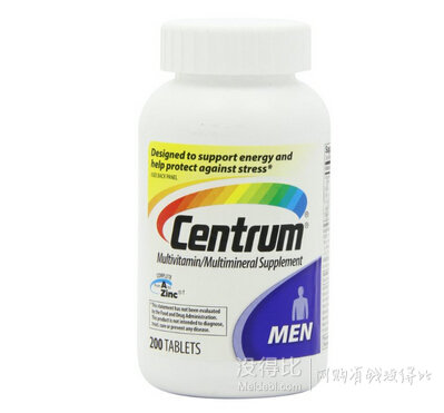 增强免疫力！Centrum 善存 50岁以下男性综合维生素 200片装