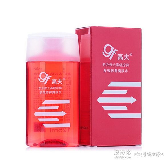 GF 高夫  多效防御爽肤水125ml  折36.5元（73元，买二免一）