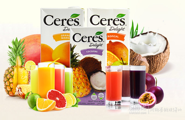 单买好价:ceres 喜瑞 热带水果混合果汁1l