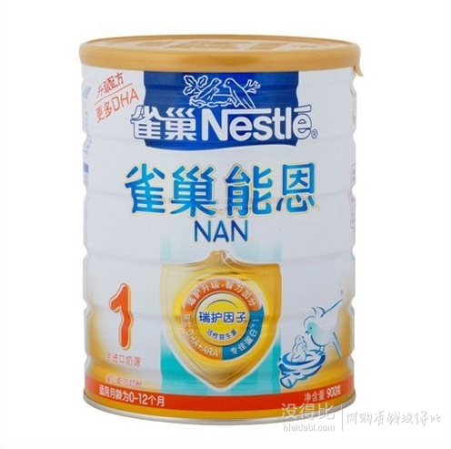 限华南：Nestlé 雀巢 能恩金盾配方奶粉1段 900g 89元