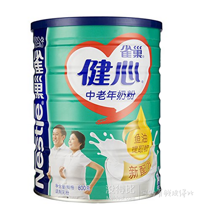 送父母！Nestle雀巢 健心鱼油奶粉800g  折78元(156199-100)