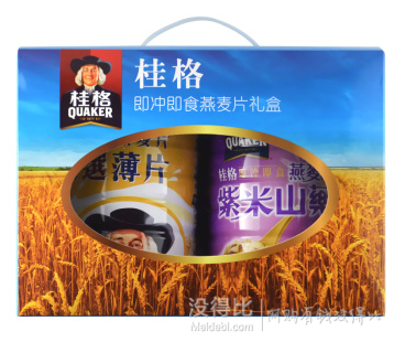 双重优惠！桂格 即食燕麦片年货礼盒1500g  折53.9元(13899-40+用券)