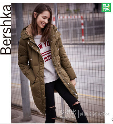 ZARA姐妹品牌！Bershka BSK 垂直剪裁尼龙大衣