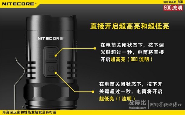 NITECORE 奈特科尔强光微型袖珍小巧LED手电筒 折约277.2（308，500-50）