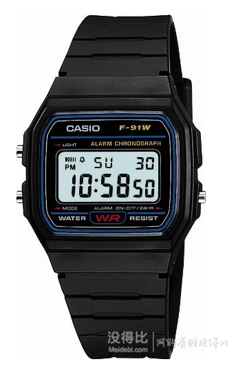 Casio 卡西欧 F91W-1 男款数字腕表