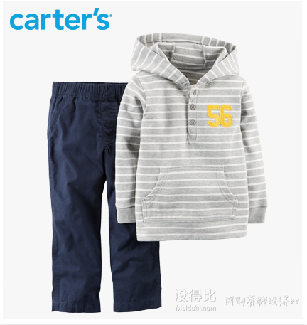 Carter＇s/凯得史  条纹套头衫2件套  59.9元