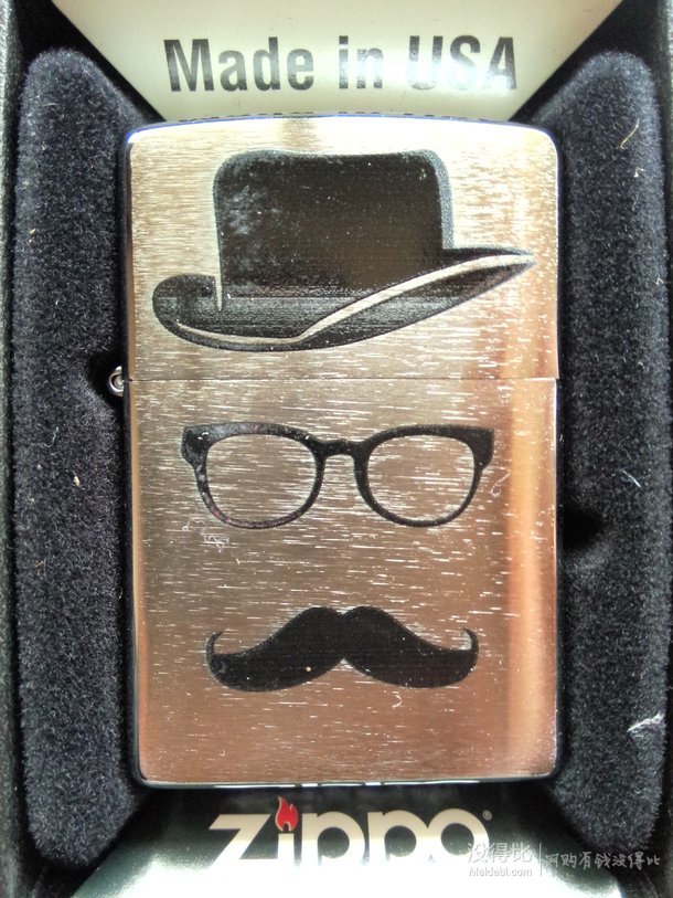 zippo芝宝 抛光镀铬默剧假面打火机