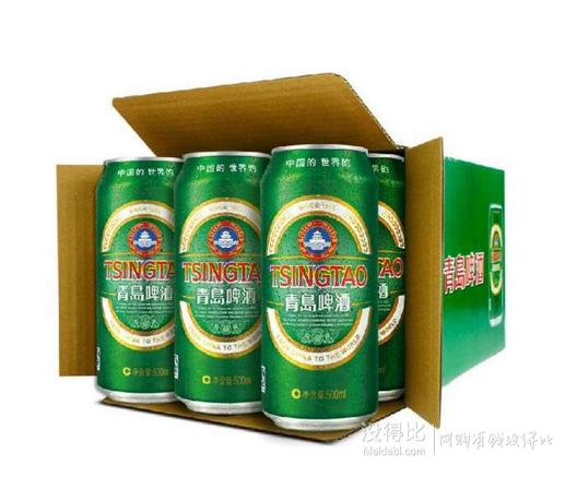 单买好价！青岛啤酒 经典10度500ml*12听  59元