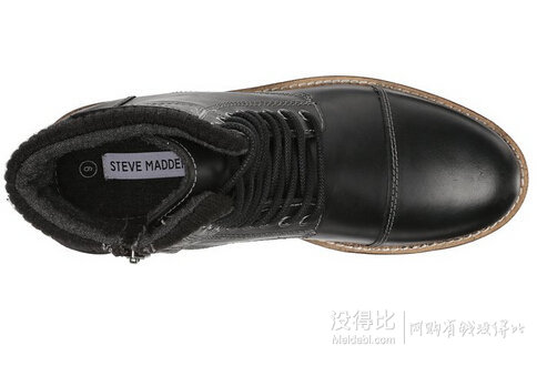 9.5码！Steve Madden 男式真皮高帮靴