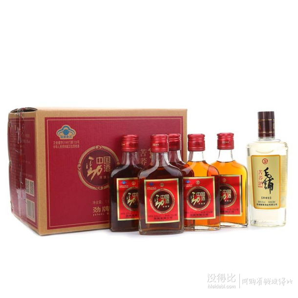 中国劲酒 35度 125ml*5瓶+毛铺苦荞酒 42度 258ml*1瓶 赠韵酒150ml