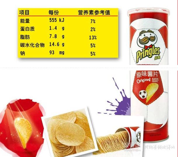 Pringles 品客 薯片原味 110g   4.8元（7.9元，可满99-40）