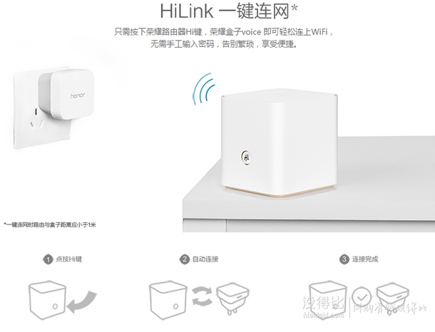 HUAWEI华为荣耀盒子 无线wifi 300M   178元（228-50）