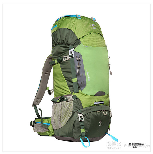TOREAD中性60升背包，绿色户外旅行包 