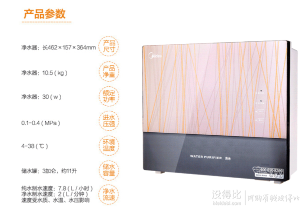 Midea 美的 MRC1586A-50G 反渗透净水器 1698元包邮