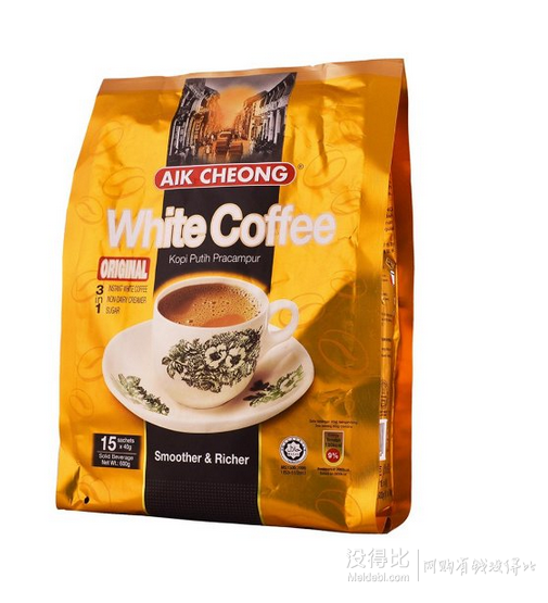 马来西亚进口 AIKCHEONG益昌老街 3合1白咖啡600g  折15元（29.9，满199-100）
