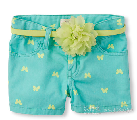 Girls Butterfly Print Flower 女童短裤