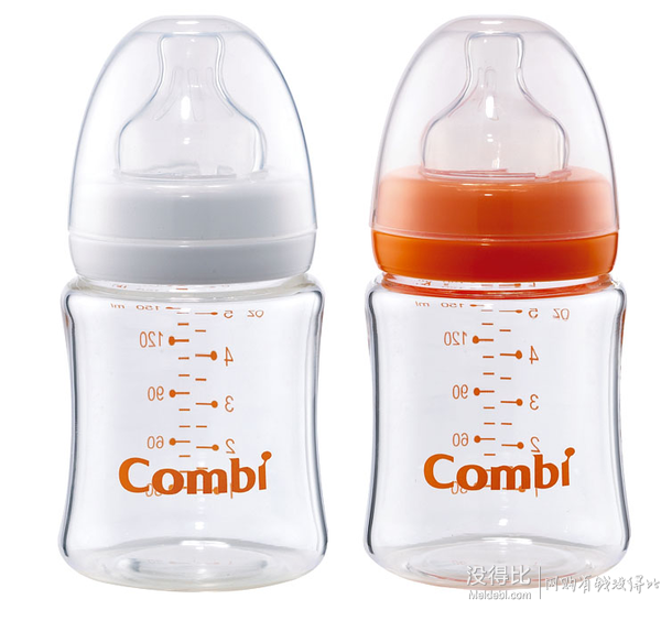 日常售价50元+：Combi 康贝 宽口玻璃奶瓶（240ml/橙色/S）95010101