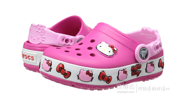 Crocs 卡骆驰 CrocsLights Hello Kitty 亮灯童款洞洞鞋