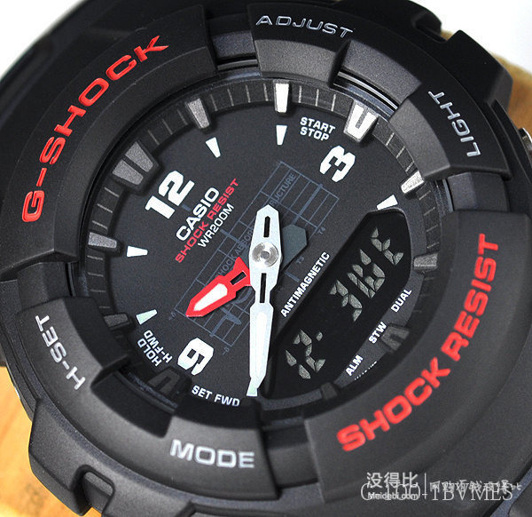 Casio 卡西欧 G-Shock系列 男士指针数字双显手表 G100-1BV