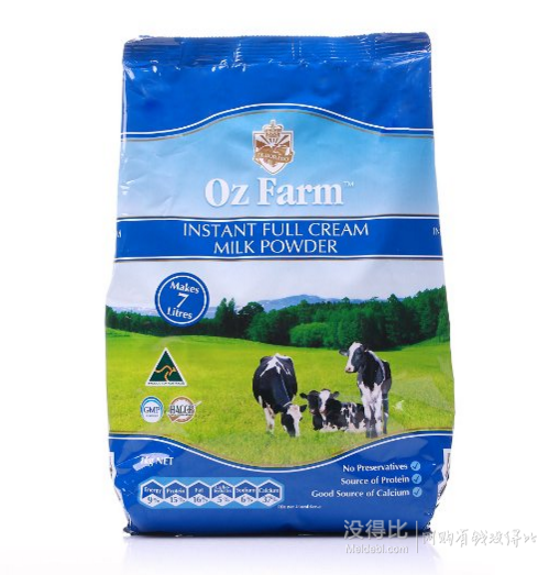 OZ Farm 澳滋 速溶成人全脂奶粉1kg家庭装  