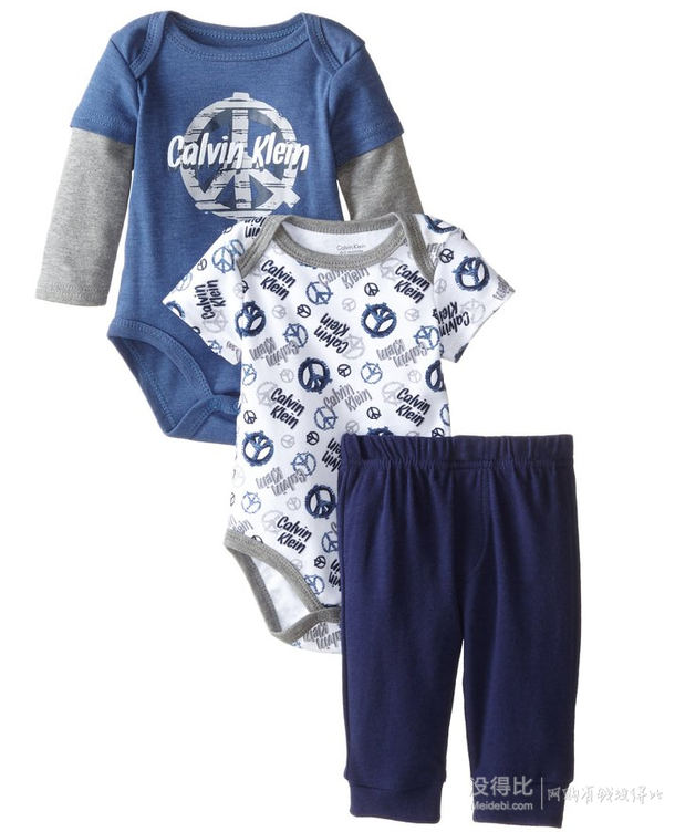 Calvin Klein  0-3个月婴儿服  三件装