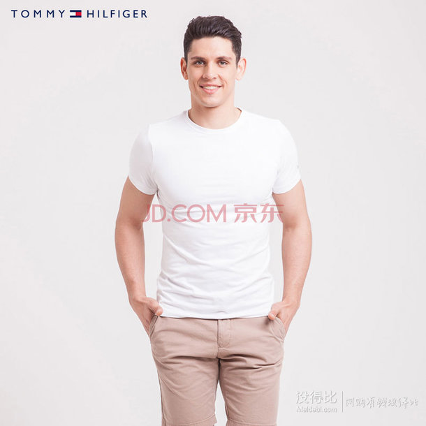 Tommy Hilfiger 汤米·希尔费格 品牌LOGO经典款白色短袖T恤