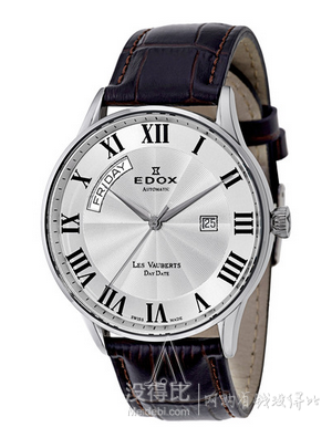 EDOX 依度 Les Vauberts系列 自动机械男表83010-3B-AR 