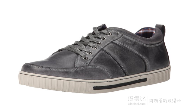 8码！Steve Madden  男士真皮休闲板鞋