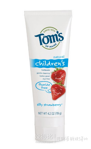 Tom's of Maine 儿童天然无氟牙膏草莓味119g*3支