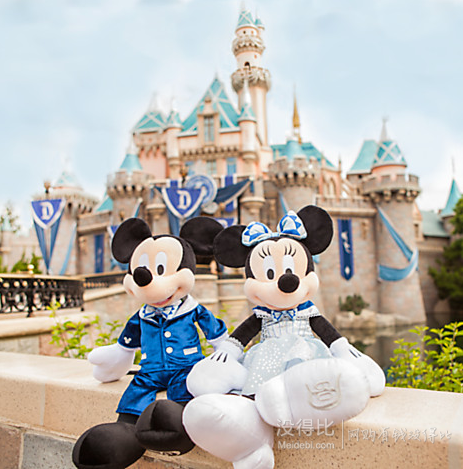 disney 迪士尼乐园60周年纪念款 米奇米老鼠 中号玩偶