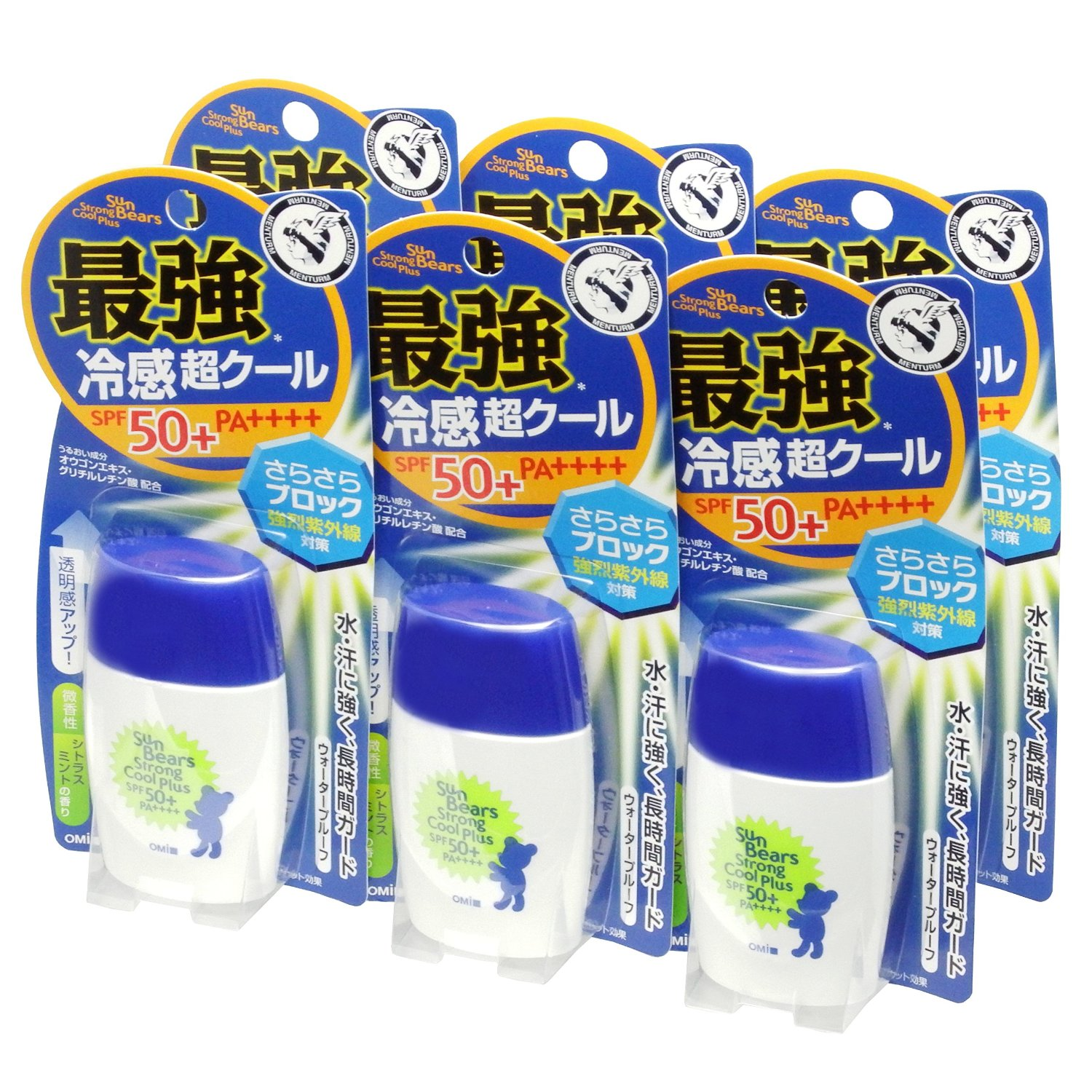 omi 近江蔓莎 小熊 防水防晒霜 spf50 pa     30ml*6支