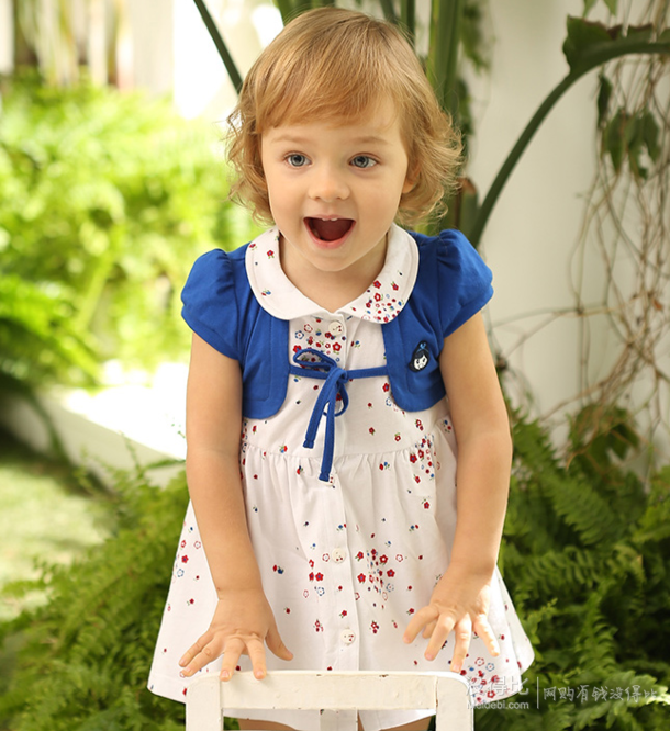 多款可选:cherry baby樱桃贝贝 女童纯棉假两件连衣裙 29元包邮(49-20