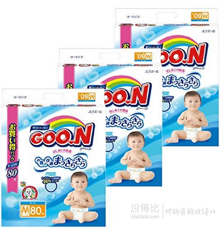 GOON 大王VE纸尿裤(6-11KG)  M码 80枚*3包